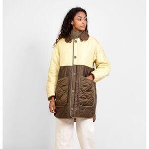 Marfa Stance Woman's Reversible Quilt Jacket with Collar Size M